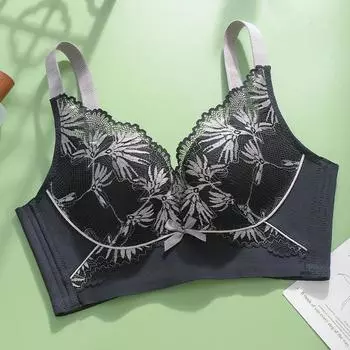 Модное нижнее белье для женщин, регулируемый тип, собирает и закрывает вторичную грудь, антипровисающий и бесшовный цветной бюстгальтер 70B синий