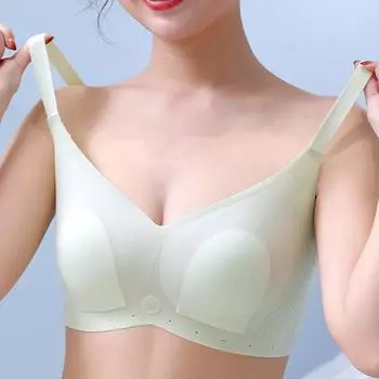 Модное нижнее белье с чашками без следов, женские тонкие большие груди, маленькие и дышащие, без стального кольца, бюстгальтеры для маленькой груди M