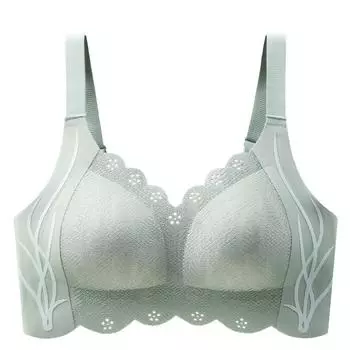 модное нижнее белье тонкий обтягивающий бюстгальтер большого размера без стального обода чашечка манго собранная и собранная грудь кружево 75B