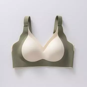 модное нижнее белье женское большая грудь собрать вместе, анти-провисание, под грудью не оставляющий следов жилет типа тянуть спортивный бюстгальтер крышка 75C фиолетовый