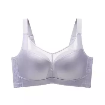модное нижнее белье женское тонкое ультратонкое сборка без стального кольца полная чашка большой размер красивый бюстгальтер сзади 36/80B шампанского