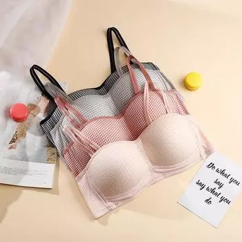 Модное новое цельное нижнее белье для студентов колледжа, период развития, бюстгальтер с защитой от тряски, маленькая грудь, сексуальный 70 серый