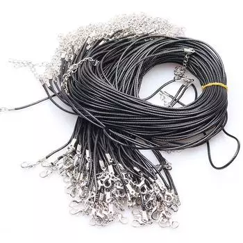 Модное ожерелье черного цвета, подарок своими руками, витая плетеная веревка, шнур, цепь, ювелирные изделия, аксессуары, искусственная кожа 1PC