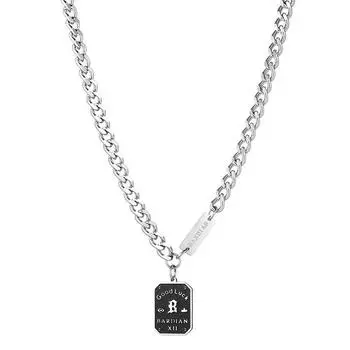 Модное ожерелье для мужчин, универсальный дизайн, легкая роскошная нишевая модная мужская цепочка с буквами на ключицу, кубинская цепочка