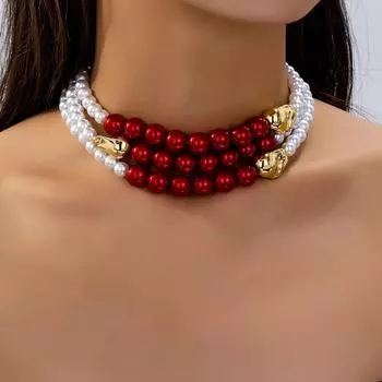 Модное ожерелье для женских украшений красный