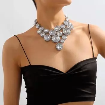 Модное ожерелье для женских украшений серебряный