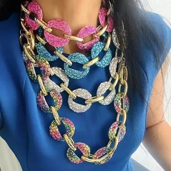 Модное ожерелье для женских украшений серебряный