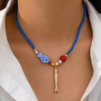 Модное ожерелье для женских украшений синий