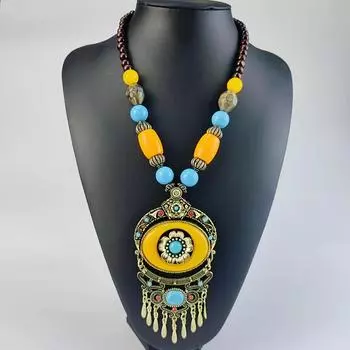 Модное ожерелье для женских украшений жёлтый