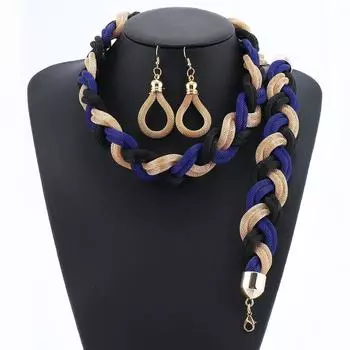 Модное ожерелье-гвоздик для женского комплекта ювелирных изделий фиолетовый