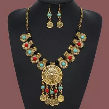 Модное ожерелье-гвоздик для женского комплекта ювелирных изделий золотой