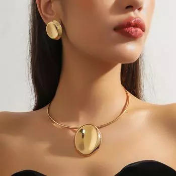 Модное ожерелье-гвоздик для женского комплекта ювелирных изделий золотой