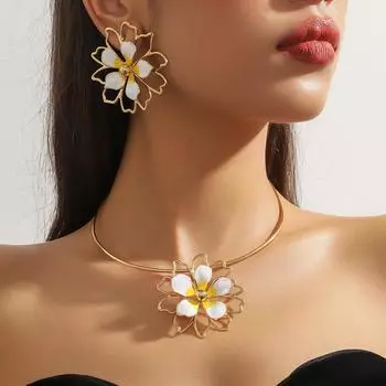 Модное ожерелье-гвоздик для женского комплекта ювелирных изделий жёлтый