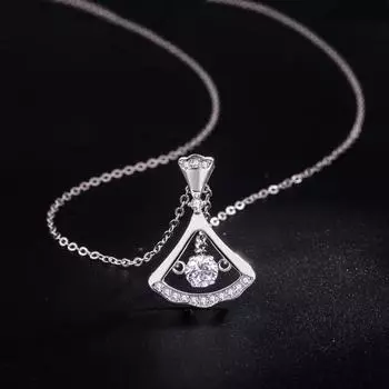 Модное ожерелье из 100% стерлингового серебра 925 пробы для женщин, китайский национальный стиль, подвеска с кубическим цирконом, колье, очаровательные ювелирные изделия