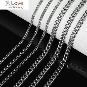 Модное ожерелье из нержавеющей стали для мужчин и женщин, кубинская цепочка в стиле панк, чокер, мужской хип-хоп, рок, ювелирные изделия, подарок 50cm