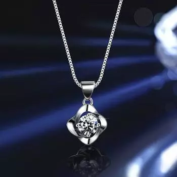 Модное ожерелье из стерлингового серебра 925 пробы D VVS с муассанитом, женское простое ожерелье с шариками и бусинами на ключицу для подруги, подарок на день Святого Валентина 45cm