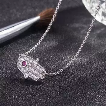 Модное ожерелье из стерлингового серебра 925 пробы с подвеской в виде красного демонического глаза индейки для женщин, новые подвески, ожерелья, изящные ювелирные украшения