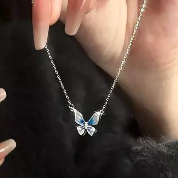 Модное ожерелье, Элегантное ожерелье, Цепочка на ключицу для женщин, Подарки One Size серебряный