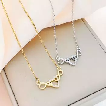 Модное ожерелье Love Heart не теряет цвет, женское ожерелье из титановой стали, универсальное ожерелье премиум-класса золотой