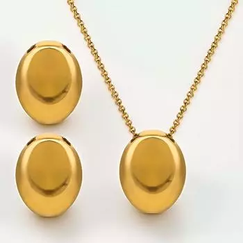 Модное ожерелье с овальной подвеской из нержавеющей стали - универсальная простая цепочка для свитера своими руками для женщин