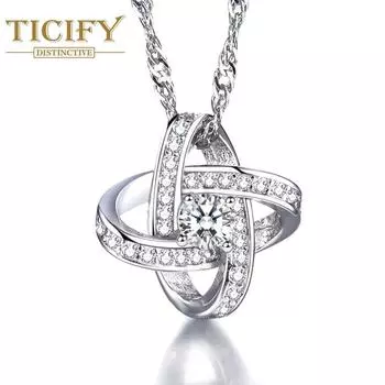 Модное ожерелье с подвеской Dalentone Eternal Heart Chain белый