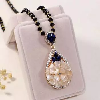 Модное ожерелье с подвеской для женщин синий