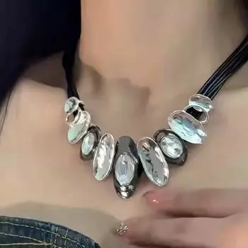 Модное ожерелье с подвеской для женщин серебряный