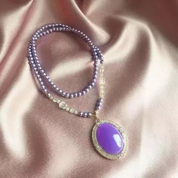 Модное ожерелье с подвеской для женщин фиолетовый