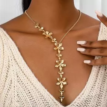 Модное ожерелье с подвеской для женщин золотой