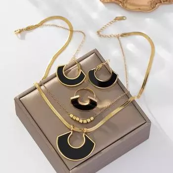 Модное ожерелье с подвеской для женского комплекта ювелирных изделий золотой