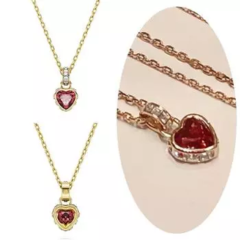 Модное ожерелье с подвеской Red Love Crystal, подходящее для празднования Дня святого Валентина, изысканные ювелирные изделия высокого качества, подарки