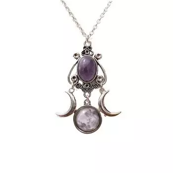 Модное ожерелье с подвеской «Тройная луна»