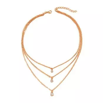 Модное ожерелье с подвеской, удлинительная цепочка на ощупь, нарядное платье золотистый