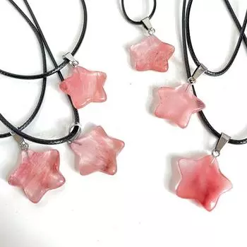 Модное ожерелье с подвеской в виде звезды из цветного камня, креативная универсальная ключичная цепочка-пентаграмма для женщин, праздничное ювелирное украшение, подарок as the picture