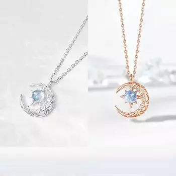 Модное ожерелье с подвеской в виде света звезд и луны, нежное ожерелье со стразами и звездами на ключице для женщин, ювелирные изделия розового золота