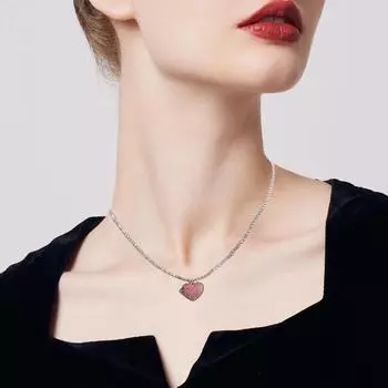 Модное ожерелье с подвеской в виде сердца с кристаллами и бисером, женское ожерелье «Любовь», ювелирные изделия, элегантные аксессуары