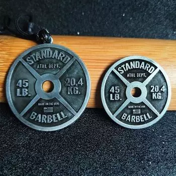 Модное ожерелье с подвеской в виде диска со штангой, модная круглая цепочка с крестом, металлическая пластиковая веревка в стиле панк, ювелирные изделия для женщин и мужчин, подарки 55cm