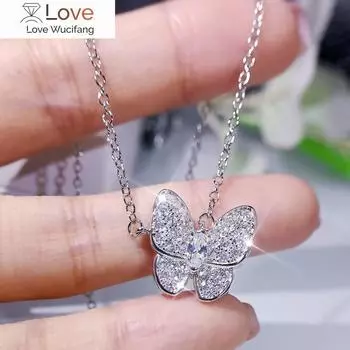 Модное ожерелье с подвеской в виде бабочки для женщин, эстетичные украшения для свадебной вечеринки, блестящие аксессуары из кристаллов циркония, изысканный подарок