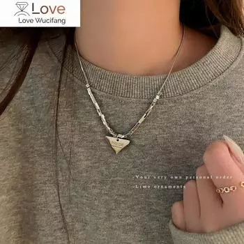 Модное ожерелье с подвеской в виде перевернутого треугольника в форме буквы P из нержавеющей стали, роскошные ювелирные изделия, дизайнерские аксессуары