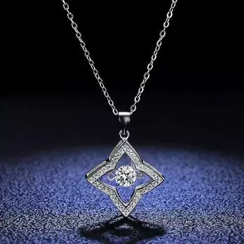 Модное ожерелье с подвеской в виде звезды из настоящего муассанита D Цвет VVS1, стерлинговое серебро S925, для женщин, свадебные ювелирные украшения