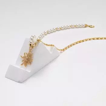 Модное ожерелье-солнце для женщин, латунное, позолоченное, с жемчужным сращиванием, индивидуальное, модное, чувственное, на ключицу, цепочка на шею для женщин