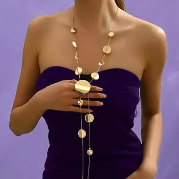 Модное ожерелье в преувеличенном стиле для женщин золотой