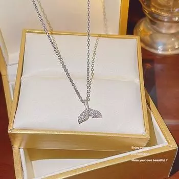 Модное ожерелье в виде хвоста русалки, женское джокерное изысканное ожерелье из титановой стали с ключицей, подходящее украшение