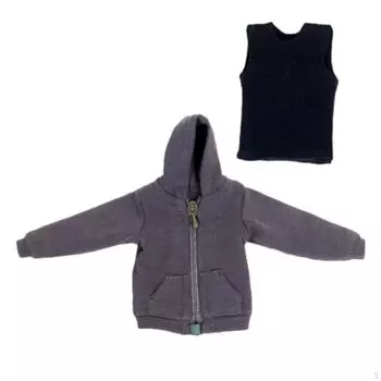 Модное пальто и жилет 1/12, одежда для куклы, наряд, костюм, ткань, миниатюрная одежда, аксессуары для 6 дюймов