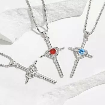 Модное персонализированное многофункциональное унисекс гальванизированное винтажное ожерелье One Size красный