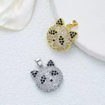 Модное персонализированное позолоченное ожерелье с бриллиантами в виде медведя, женское мультяшное милое колье в виде красной панды