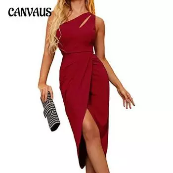 Модное платье без талии без рукавов с открытой спиной для женщин S бордовый