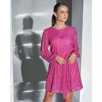 Модное платье с блестками и жемчужным принтом на талии, вечернее платье, юбка, женское платье S розы красного