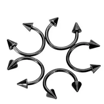 Модное поддельное кольцо для носа, серебряное украшение для пирсинга носа, разноцветное 1 шт., ювелирное украшение для пирсинга из нержавеющей стали, кольцо для перегородки носа, золотое, черное, в форме подковы серебряный