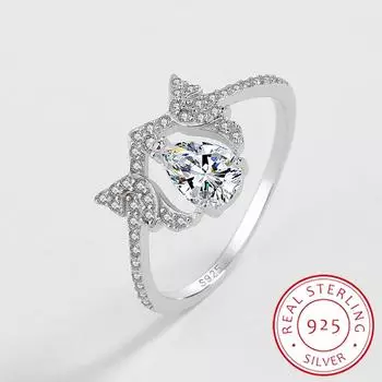 Модное полое овальное оригинальное кольцо из стерлингового серебра S925 для пар для женщин, подарок на помолвку, ювелирные изделия для вечеринок, ювелирные изделия из стерлингового серебра, ювелирные изделия для вечеринок 6 серебряный